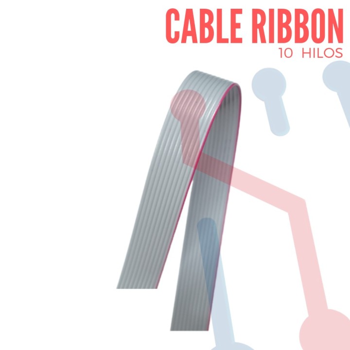 Cable Ribbon  10 Hilos Gris X Metro