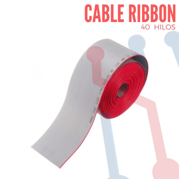 Cable Ribbon  40 Hilos Gris X Metro