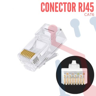 Conector RJ45 CAT6