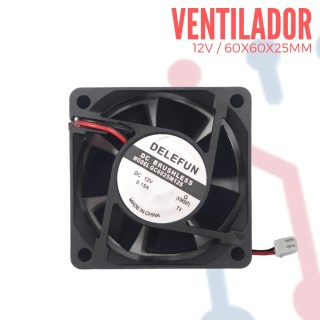 Ventilador 12V  60x60x25mm