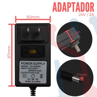 Adaptador de voltaje 24V 2A