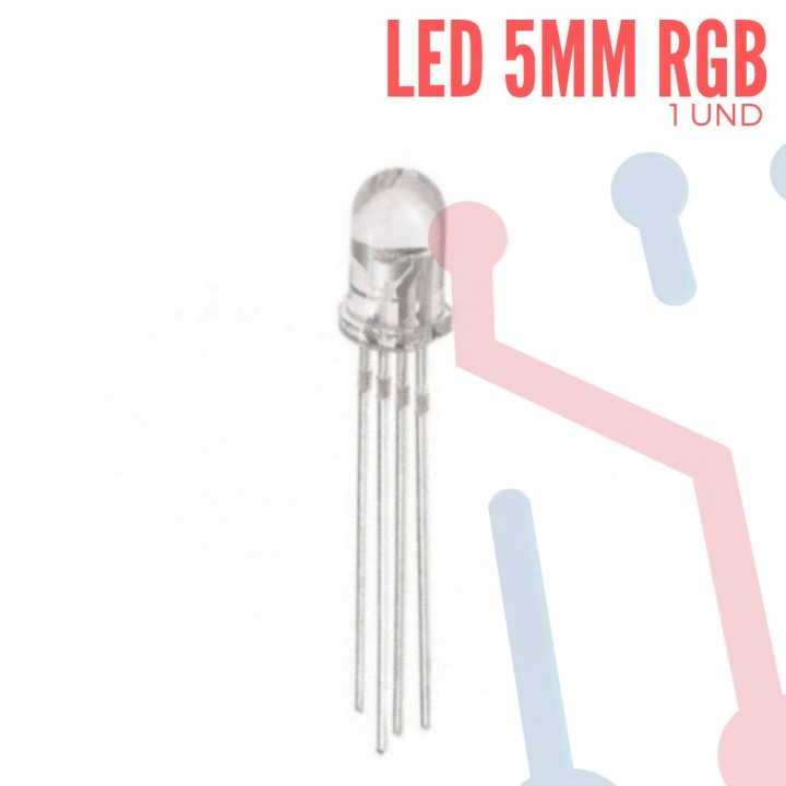 LED Chorro RGB 5mm Cátodo común