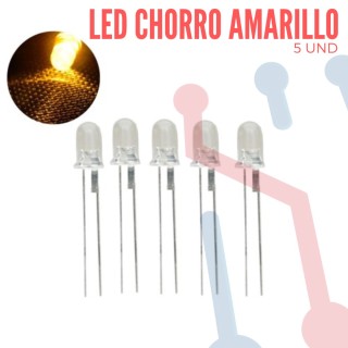 Led de alta intensidad 5mm Amarillo