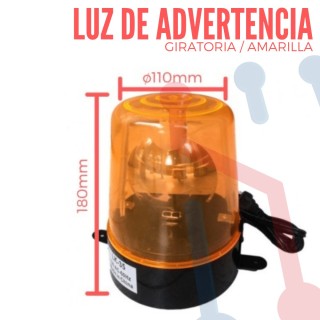 Luz de Advertencia Giratoria Amarilla 110Vac