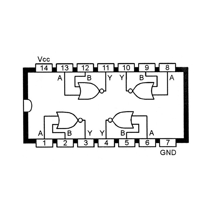 Compuerta NOR 74HC02