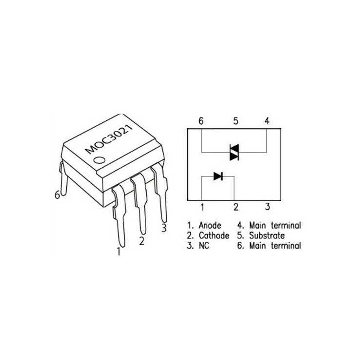 Optoacoplador MOC3021