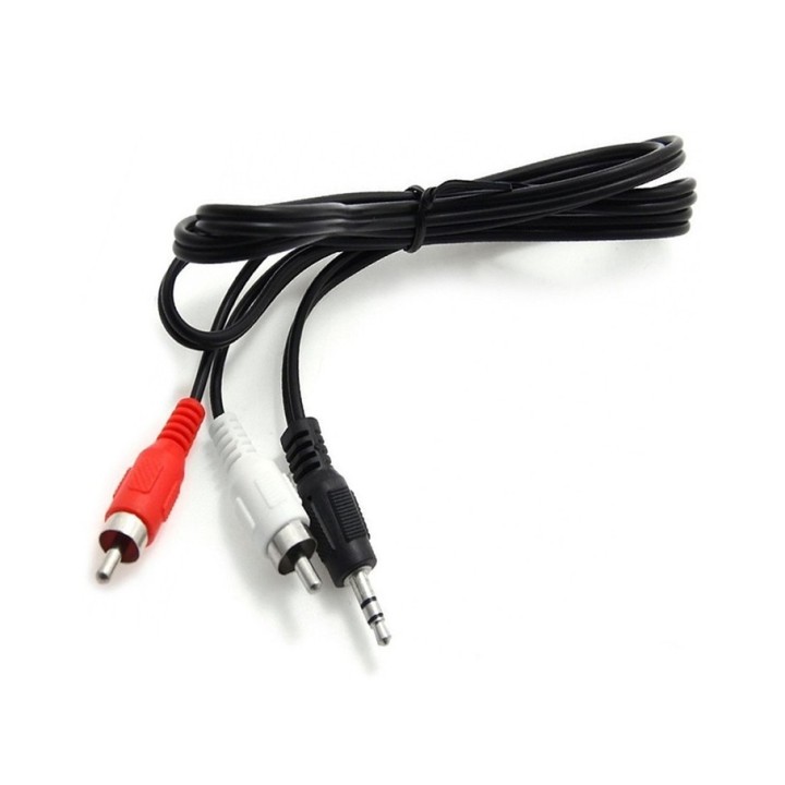 Cable Audio Stereo 2 RCA  Macho x 1 Plug 3.5mm