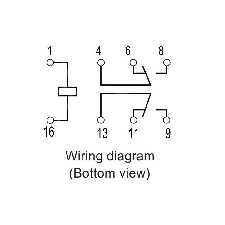 Relé de Ensamble 12V 8pines 1A