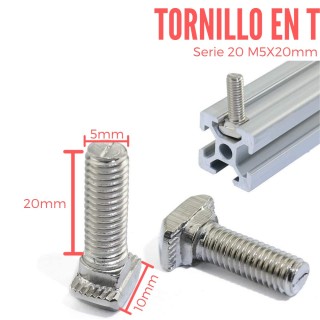 Tornillo en T Para Perfil 2020 ó 2040