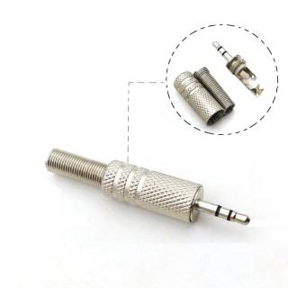 Plug Stereo Metálico 2.5mm Color Plata