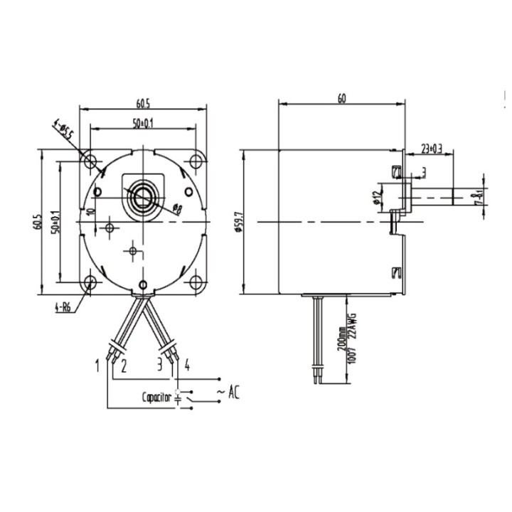 Motor Síncrono 110V 2.5RPM 80Kg