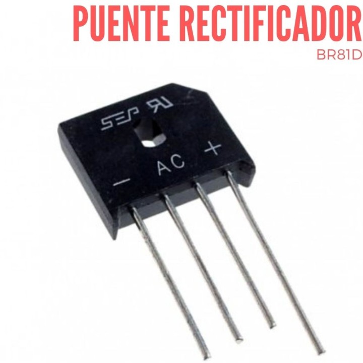 Puente Rectificador 100V 2A (BR81D)