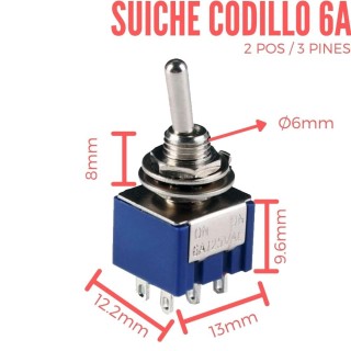 Suiche de codillo 3Pos - 6Pin