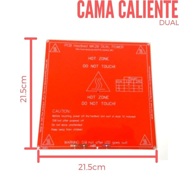 Cama caliente para impresora 3D
