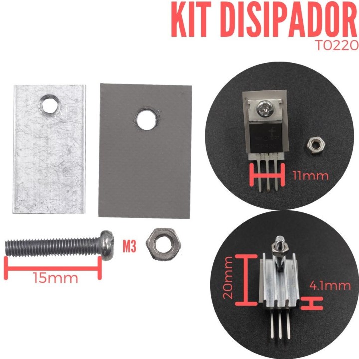 Kit Disipador TO220