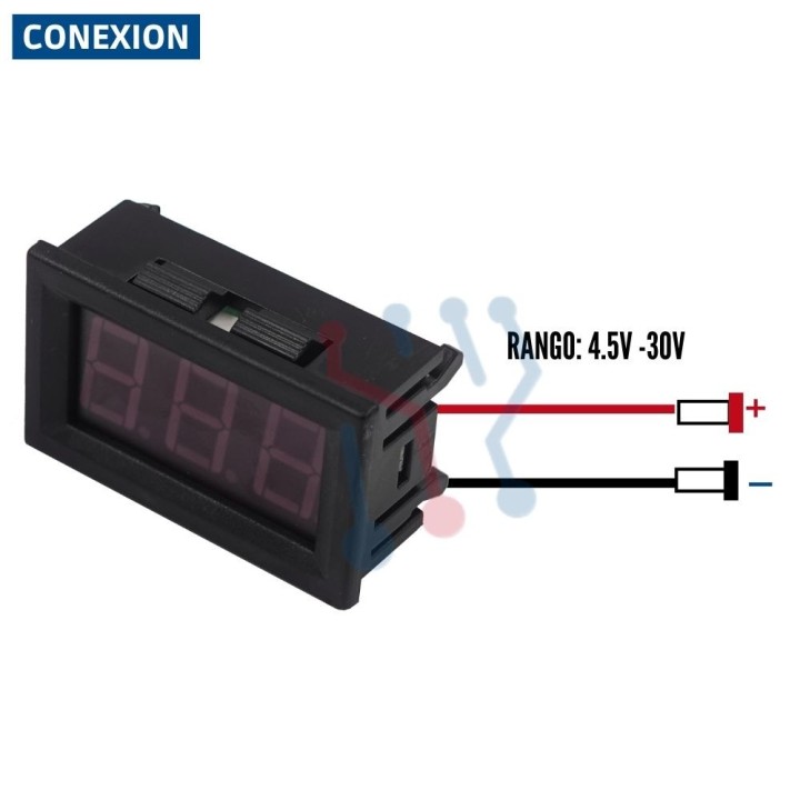 Voltímetro de Panel  4.5V-30V DC