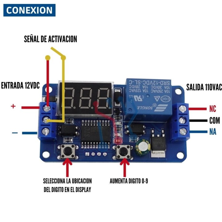 Temporizador Ajustable 0-999 Seg.