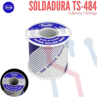 Soldadura Estaño 0.8mm X 1 Libra Tech